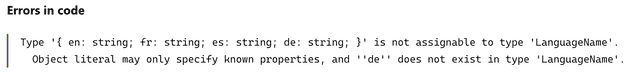 TypeScript compilation error